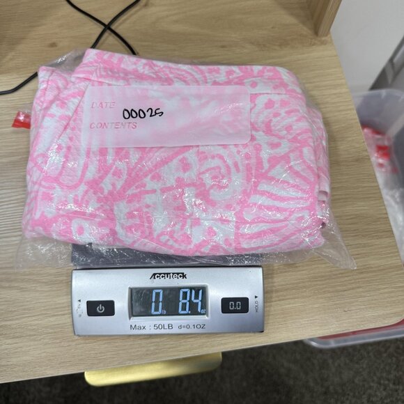 Lilly Pulitzer Skirtt Womens 4 Pink White Seashell Print Jacquard Cotton Stretch - Picture 8 of 8